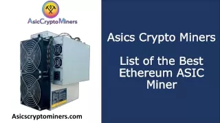 Asics Crypto Miners A Best Ethereum ASIC Miners Supplier