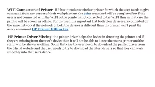 wifi connection of printer hp has introduces