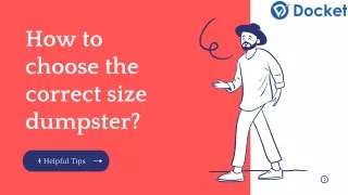 how to choose the correct size dumpster