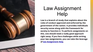 law assignment help
