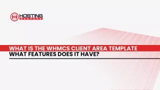 what is the whmcs client area template what
