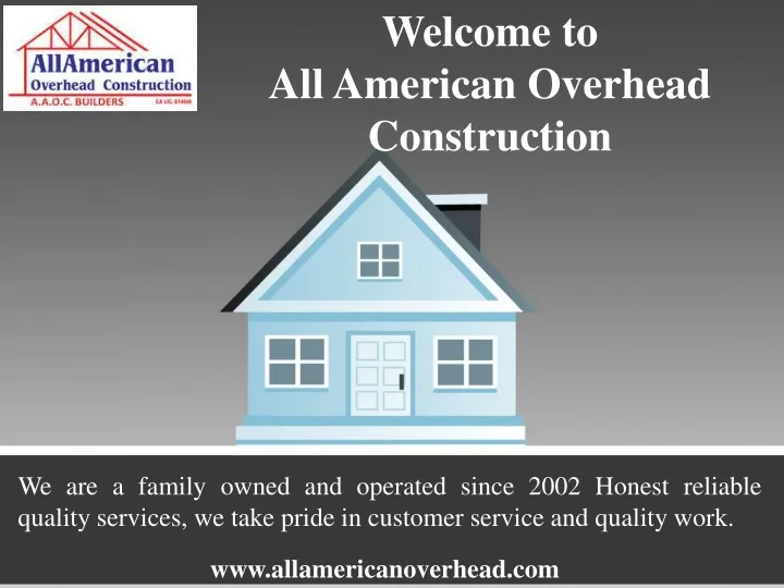 welcome to all american overhead construction