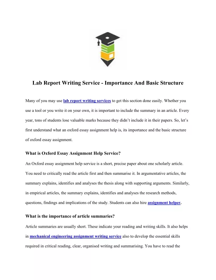 lab report writing service importance and basic