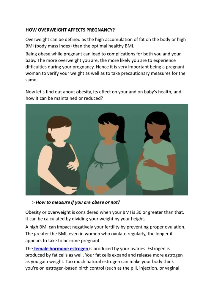 how overweight affects pregnancy