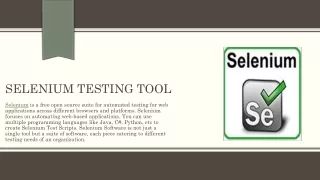 selenium testing tool