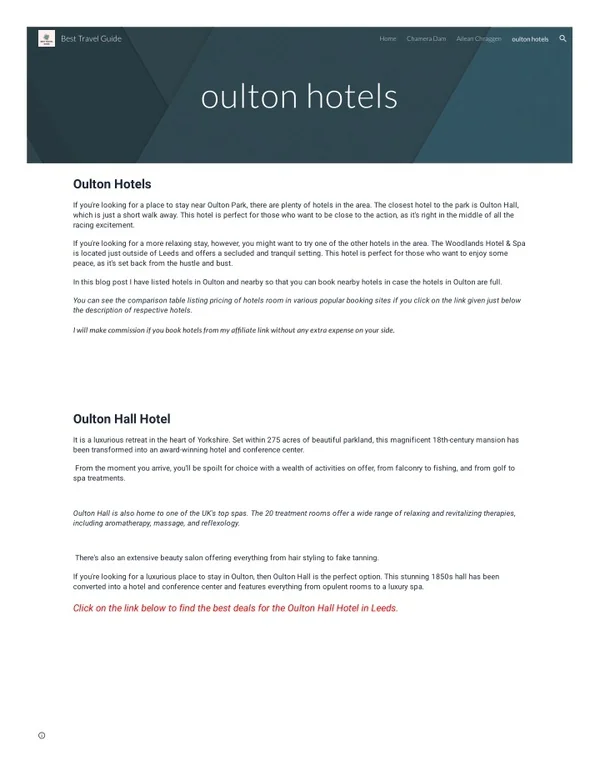 Hotels near Oulton Hall, Hotel Spa & Golf Resort