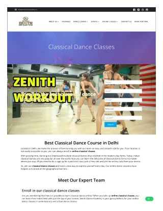 Professional Classical Dance Classes in Delhi