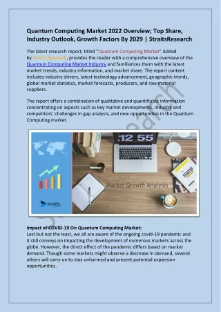 quantum computing market 2022 overview top share