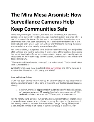 the mira mesa arsonist how surveillance cameras
