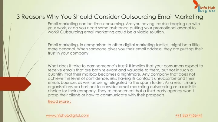 3 reasons why you should consider outsourcing email marketing