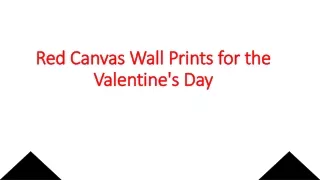 Red Canvas Wall Prints for the Valentine's Day