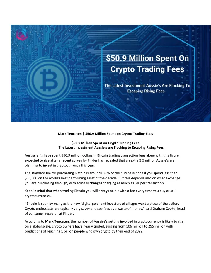 mark tencaten 50 9 million spent on crypto
