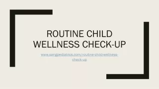 routine child wellness check up