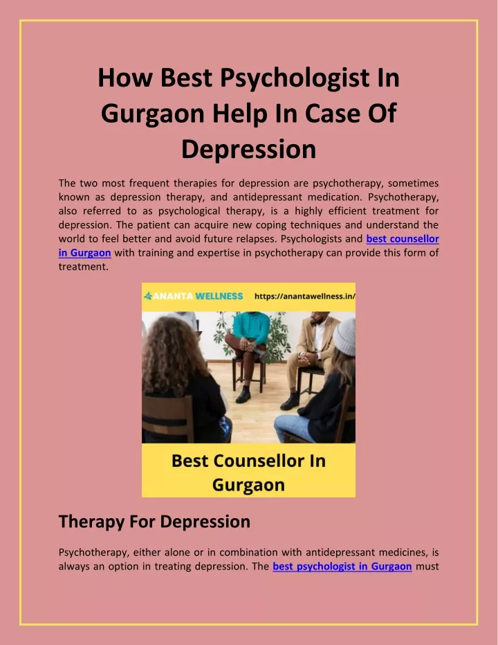 how best psychologist in gurgaon help in case