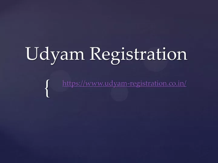 PPT - Udyam Registration PowerPoint Presentation, free download - ID ...