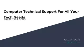 computer technical support for all your tech needs