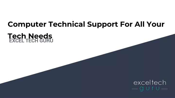 computer technical support for all your tech needs