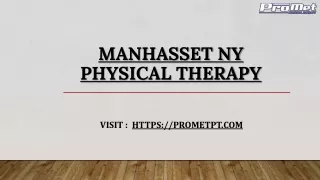Manhasset NY Physical Therapy - Visit ProMet PT