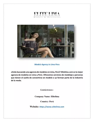 models agency in lima peru