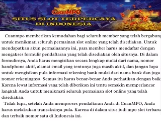 cuanmpo memberikan kemudahan bagi seluruh member