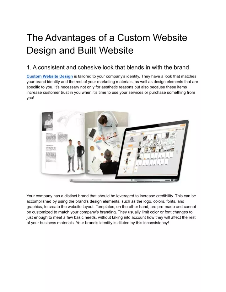 the advantages of a custom website design
