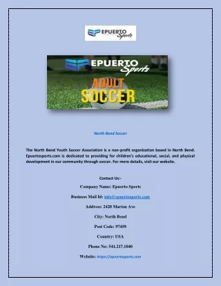 North Bend Soccer | Epuertosports.com