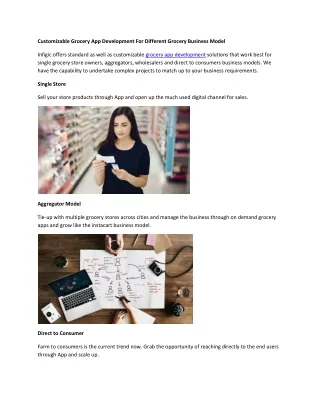 Customizable Grocery App Development For Different Grocery Business Model
