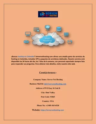 Hosting En Colombia | Servernethosting.com
