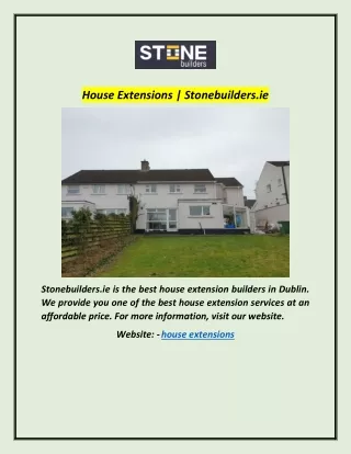 House Extensions | Stonebuilders.ie