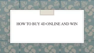 how to buy 4d online and win