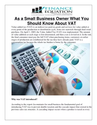 As a Small Business Owner What You Should Know About VAT
