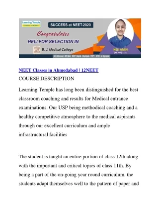 NEET Classes in Ahmedabad