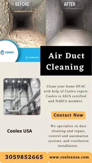 Air Duct Cleaning Miami - Coolex