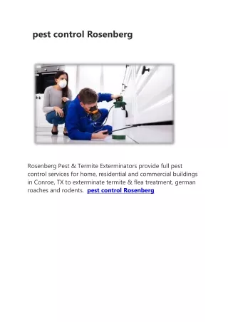 pest control Rosenberg