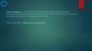 z rich reinigung die richtige reinigungsfirma