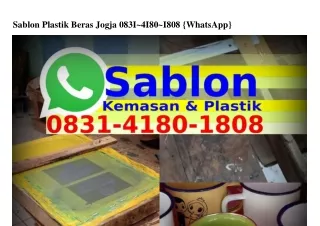 Sablon Plastik Beras Jogja 0831·4180·1808 [WhatsApp]