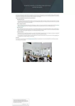 how to choose a contractor for your home remodel
