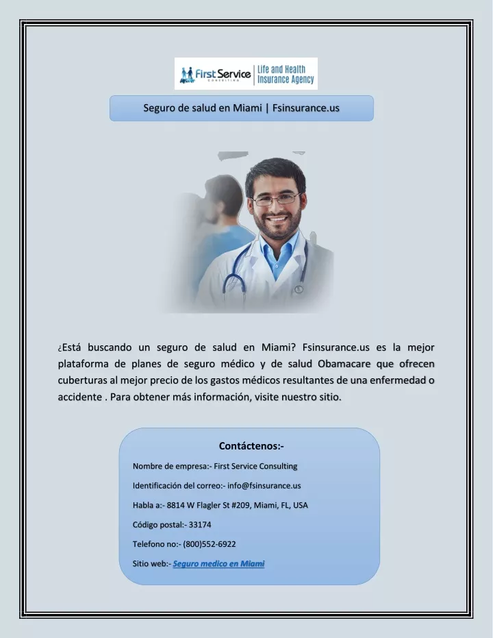 seguro de salud en miami fsinsurance us