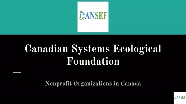 canadian systems ecological foundation