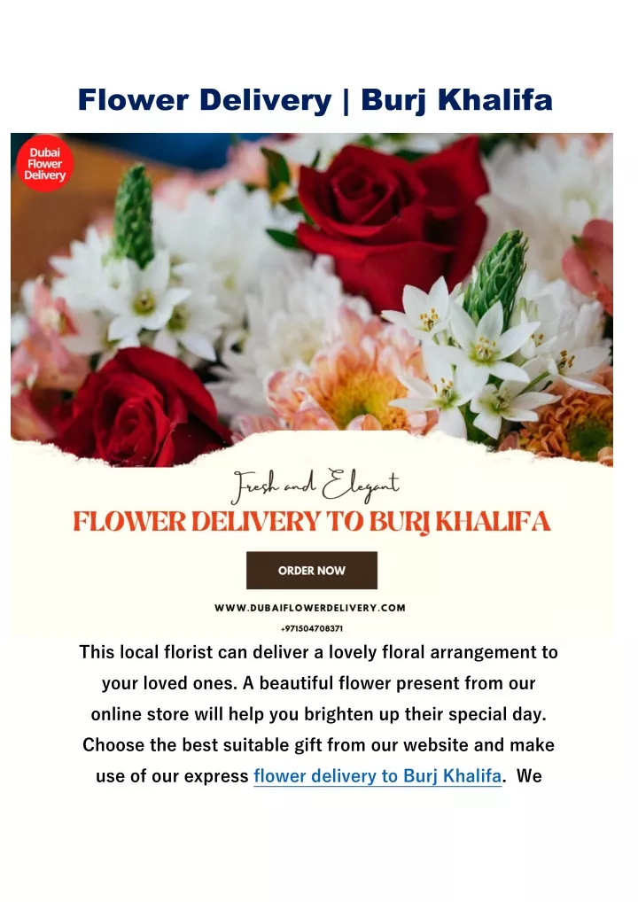 flower delivery burj khalifa