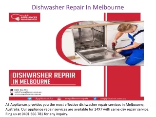 Dishwasher Repair In Melbourne