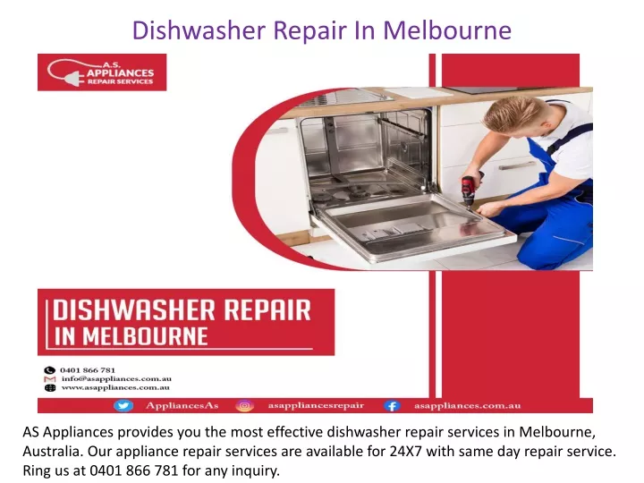 dishwasher repair in melbourne