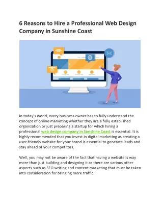 Web design company in Sunshine Coast