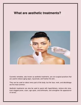 what are aesthetic treatments