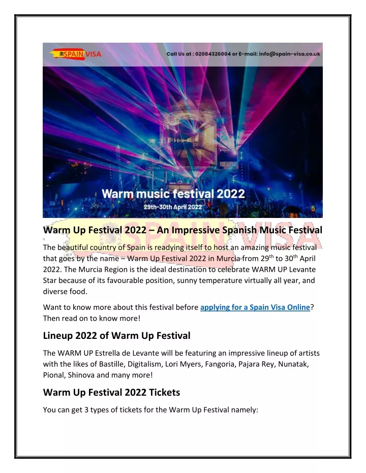 warm up festival 2022 an impressive spanish music