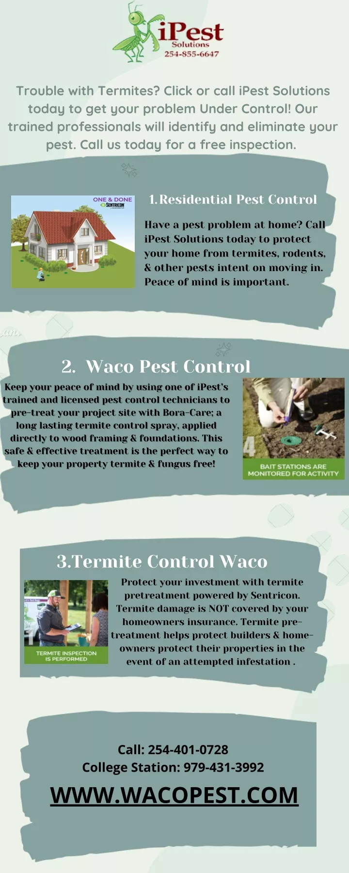 trouble with termites click or call ipest