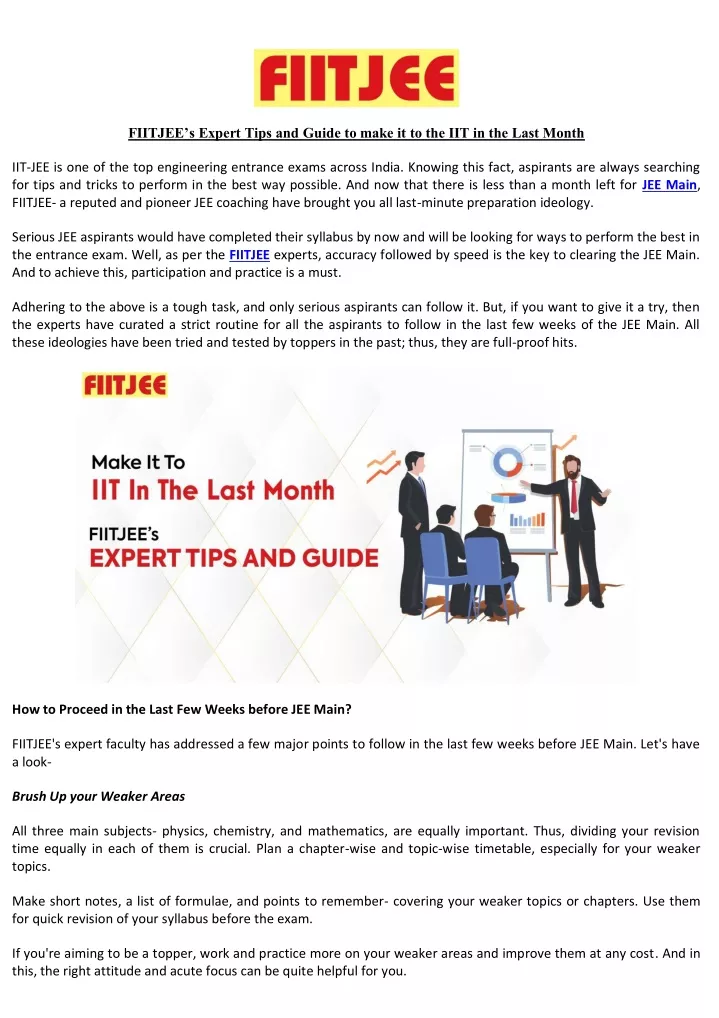 fiitjee s expert tips and guide to make