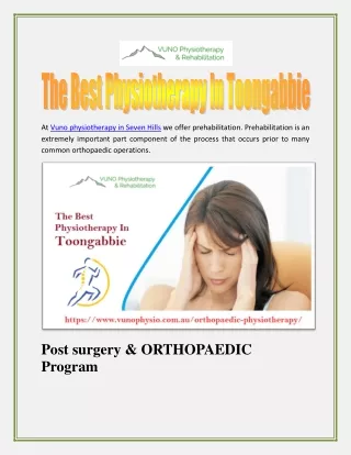 The Best Physiotherapy In Toongabbie