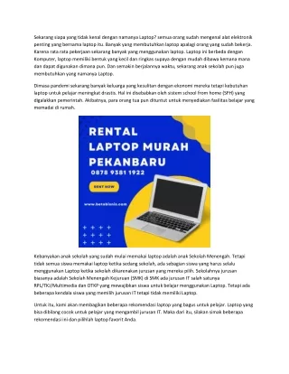 Laptop untuk Anak SMK Jurusan RPL TKJ Multimedia dan OTKP agar tidak salah pilih