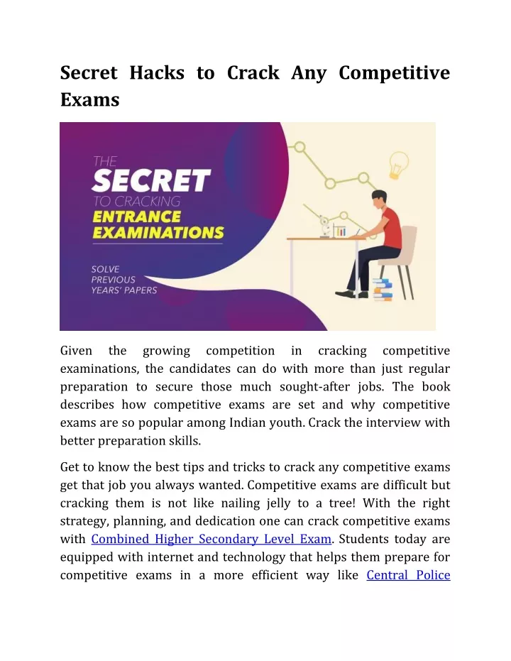 secret hacks to crack any competitive exams